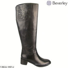 Accesorio de flores en relieve con tacón alto Elegance Ladies XXL Winter Boots